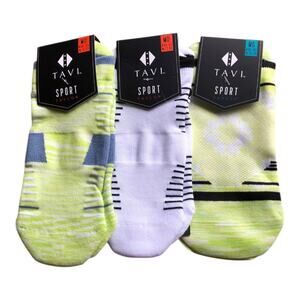 3 Pair Tavi Sport Socks Parker Citrus Taylor Salt Taylor Bright Size Medium NIP